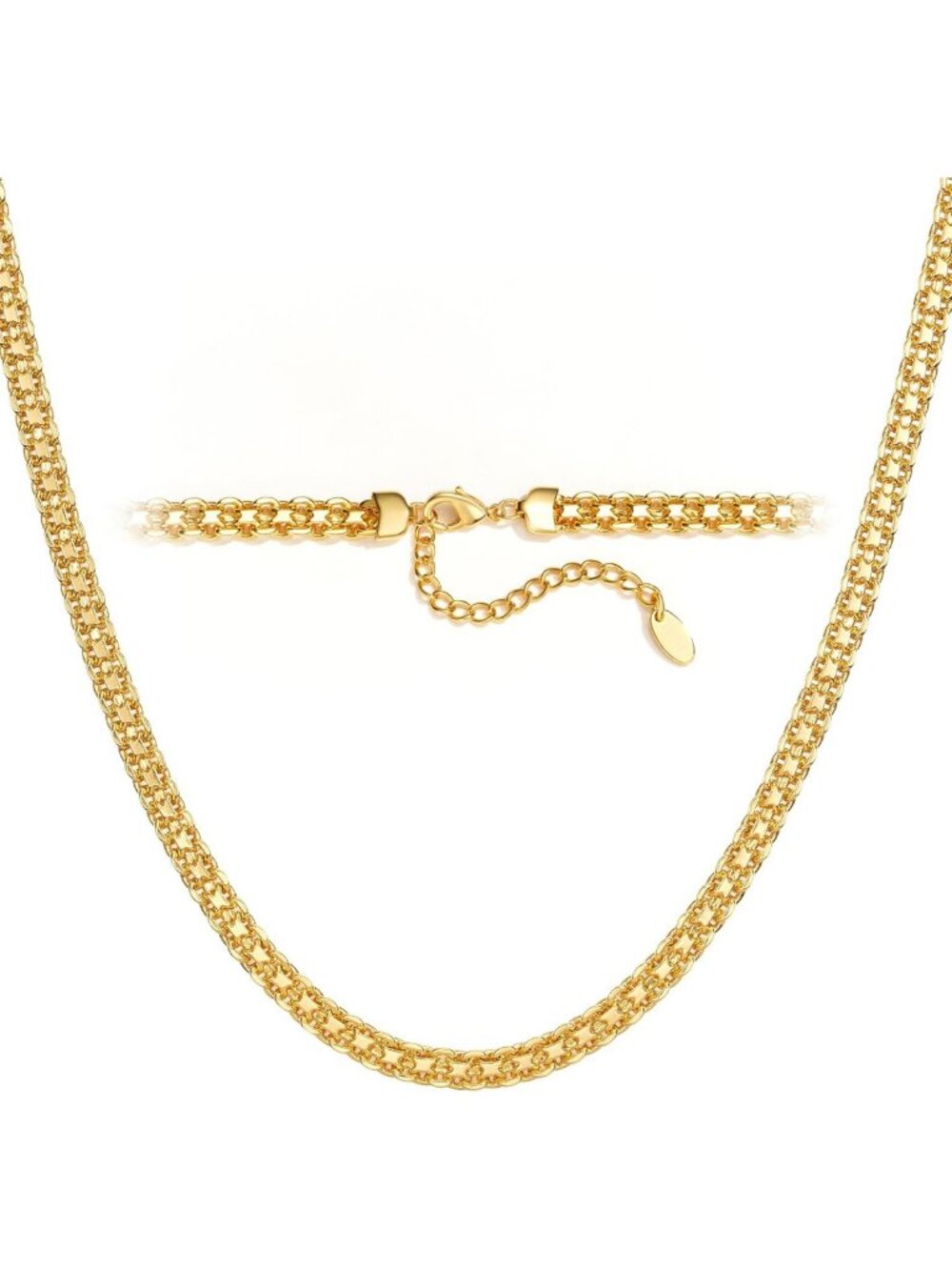 Dainty 18k Gold Star Link Chain Necklace for Women - Elegant Layering Jewelry